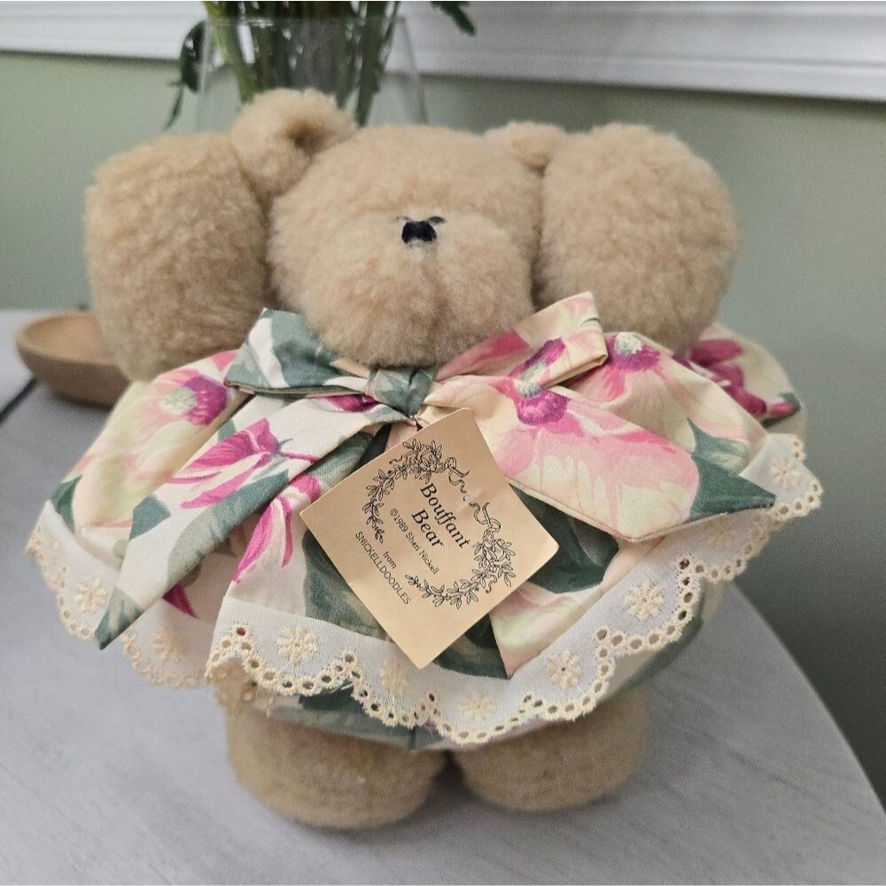 Bouffant bear Potbelly Teddy By Sheri Nickell Vintage 1989 Snickelldoodles NWT